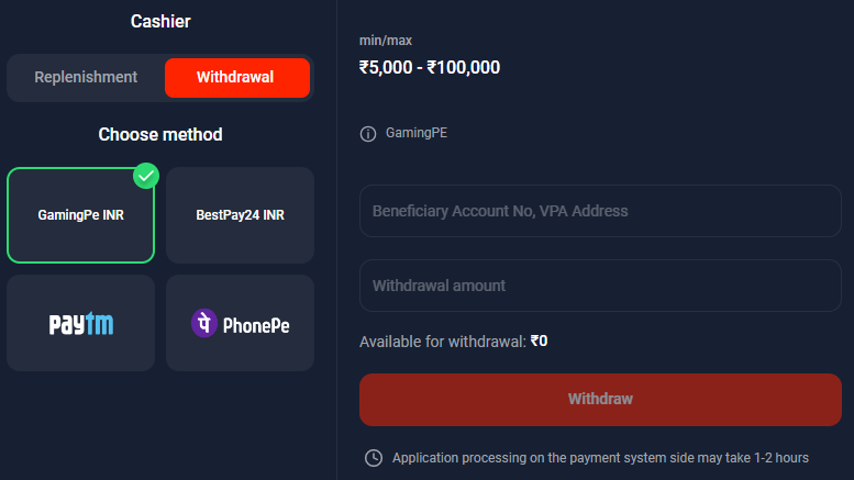 TopX withdrawal guide