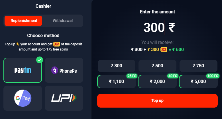 TopX deposit guide